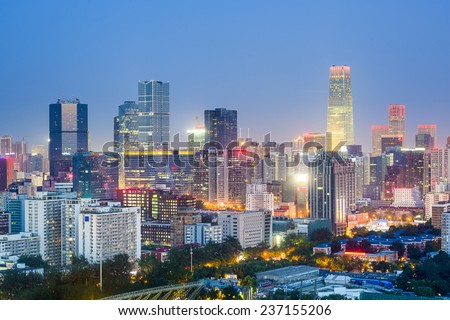 Beijing, China downtown city skyline.