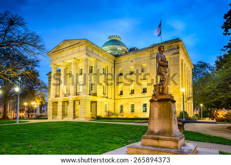 Raleigh, North Carolina, USA State Capitol Building.
