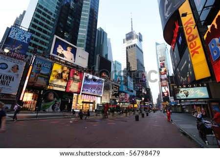 stock photo NEW YORK CITY JUNE 21The myriad of buildings and billboards