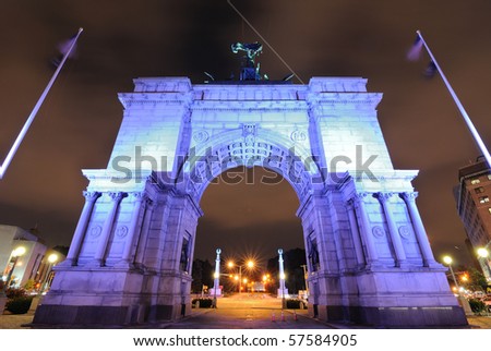 Grand Army Plaza in Brooklyn New York City commemorating the Union Victory during the Civil War.