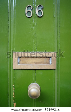Green door number 66