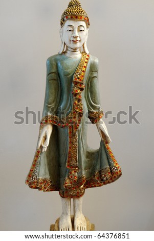 Reproduction Of A Cambodian Buddha Statue As Home Decor. Stock ...