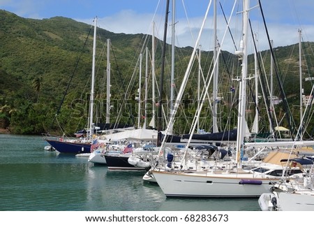 yachts docked in tortola, british virgin islands