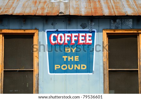 old coffee signs