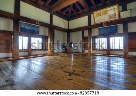 MATSUMOTO, JAPAN - JULY 7: Matsumoto Castle retains its original wooden interior from the 16th century on July 7, 2011 in Matsumoto, Japan. Matsumoto is one of the few to retain such a historic interior.