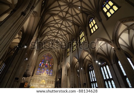 Interior of Trinity Church in New York City