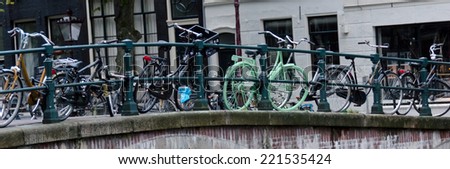 Not all bikes are black in Amsterdam