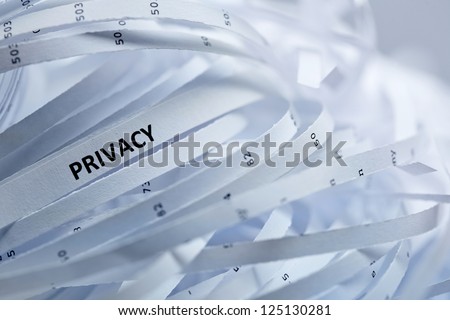 Shredded paper series - privacy.