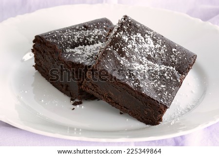 Extremely rich fudge chocolate brownies made without any grains, totally gluten free