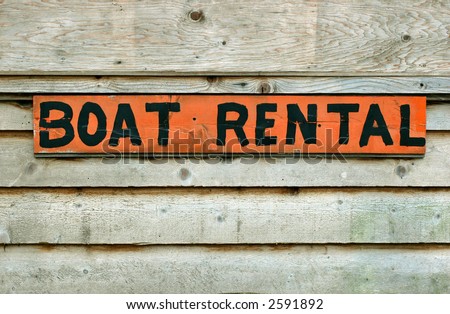 Boat Rental sign
