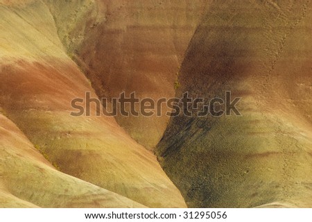 The subtle colors of the Painted Hills, part of the John Day Fossil Beds National Monument in central Oregon