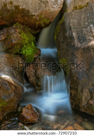 Small waterfall in the San Juan Mountains in Colorado.