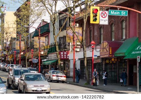 VANCOUVER, CANADA - MAY 16: Chinatown on May 17, 2007 in Vancouver, Canada. Chinatown in Vancouver, BC is Canada\'s largest Chinatown and is one of the largest historic Chinatowns in North America.