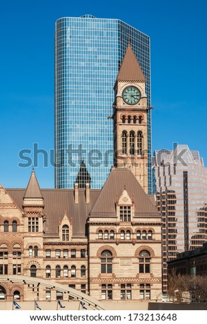 TORONTO, CANADA - MAY 4, 2007: The gothic style building of the old city Hall in Toronto was seat of city council from 1899 to 1966 and is today one of the Toronto\'s most prominent buildings.