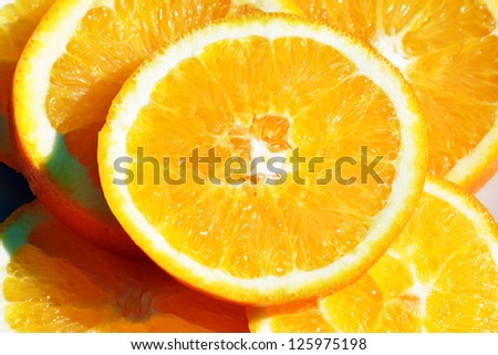 Orange Slices. Orange slices close-up.