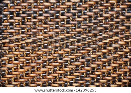 Natural background. Old woven rattan.