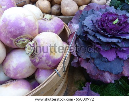 Turnips with cabbage rose