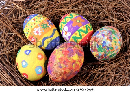 Easter Eggs on a nest
