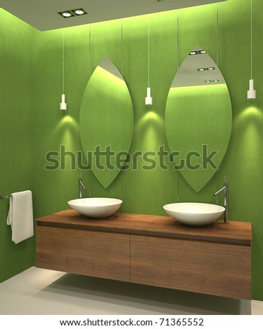 green washroom