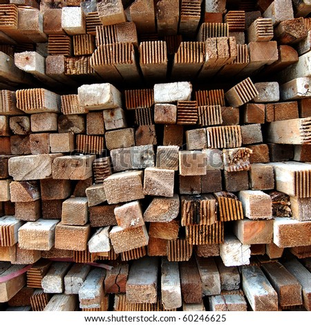 Wood, piling up