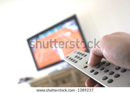 Changing channels on plasma TV using remote control