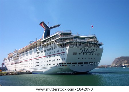 The Paradise Carnival Cruise Ship in Ensenada, Mexico