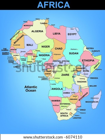 illustrated map of Africa