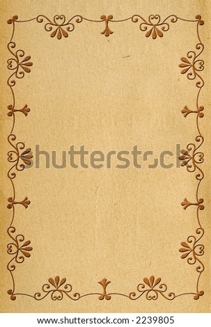 Vintage paper with frame decoration    good for note-paper