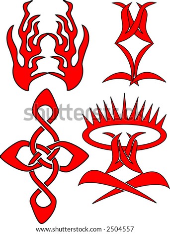 tattoo design elements. abstract