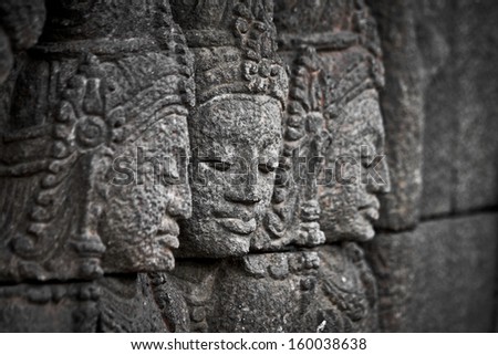 Ancient statue telling story of Budha