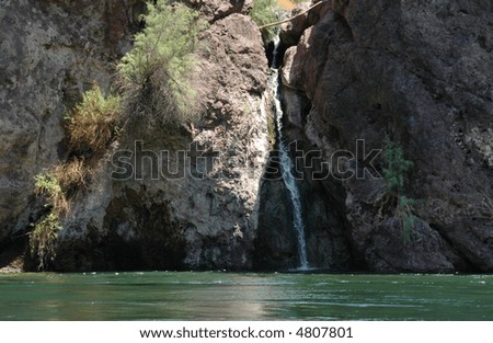 Beautiful little waterfall on the Colorado River