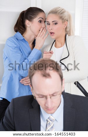 Bullying at workplace - woman and her boss.