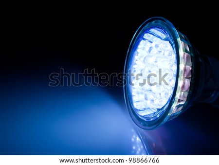 Blue beam of led lamp