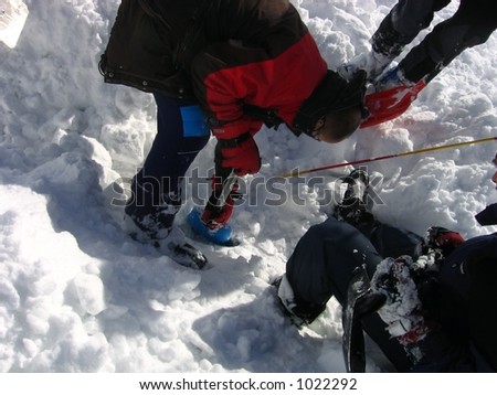 Avalanche rescue - digging out victim