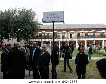 ROME -NOV 2: the house of the cinema was opened today Largo Anna Magnani, a way that the city of Rome with the junta Alemanno wanted for this great actress Nov 2, 2010 in Rome, Italy