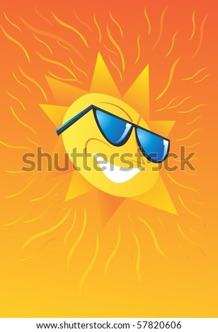 Cartoon Sun Sunglasses