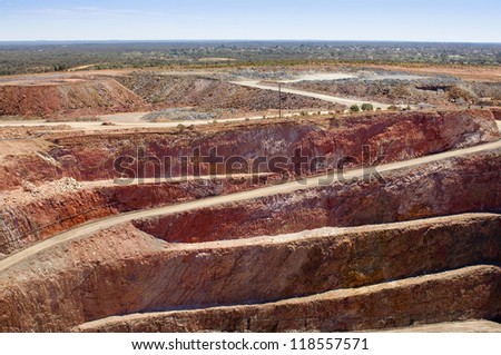 Mining in Australia at the Cobar mine site