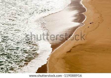 Australian coastline with beach, sand and waves