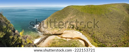 Deep Creek Conservation Park on the Fleurieu Peninsula in South Australia in panoramic format