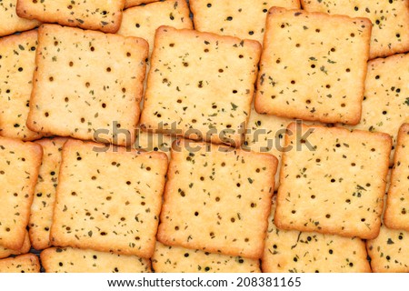 stack of vegetable salty crackers