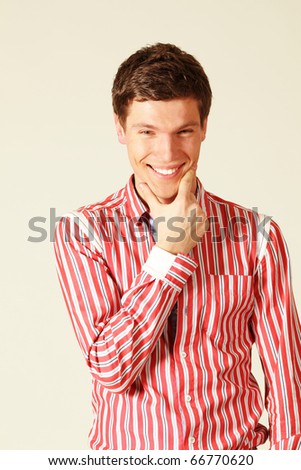 smiling young man isolated