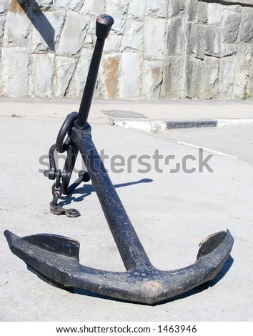 Old ship anchor