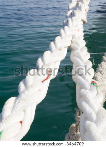 Berthing rope in sea port