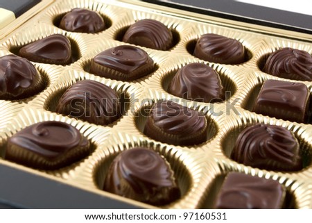 Background of a box of chocolates