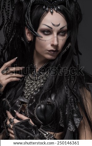 Woman dark elf warrior