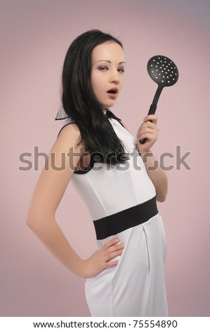 Pin Up Cooking. stock photo : Cooking pinup
