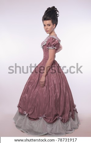  Fashion Dresses on Old Fashioned Girl In Beautiful Dress Stock Photo 78731917
