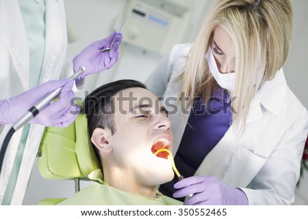 Visit at the dentist!  NOTE: Add fine noise in pp, selective focus