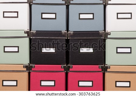 office cardboard boxes background