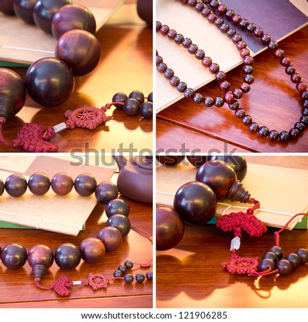 Hindu and buddhist prayer beads
